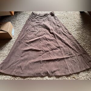 Orvis A-Line Maxi Skirt — Brown — Size 6